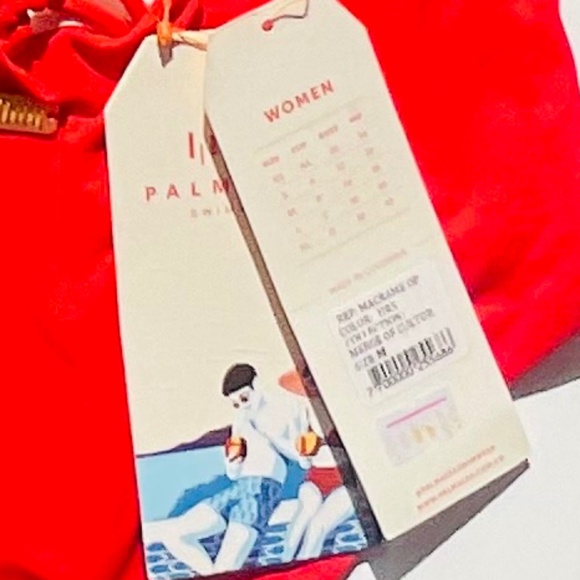 Palmacea Swimwear Nilo Red Macrame One Piece Swimsuit  Size M NWT - Picture 9 of 16